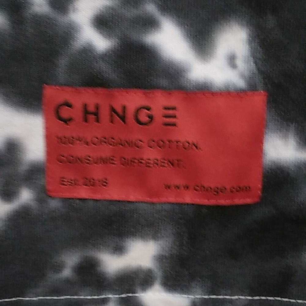 CHNGE Butterfly Oversized Blue Tie Dye T-shirt Dress - Picture 4 of 9